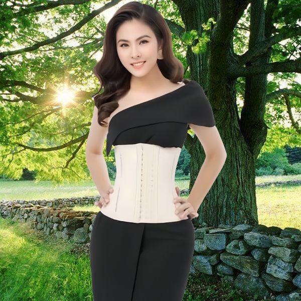 Vân Trang sử dụng latex corset chuẩn